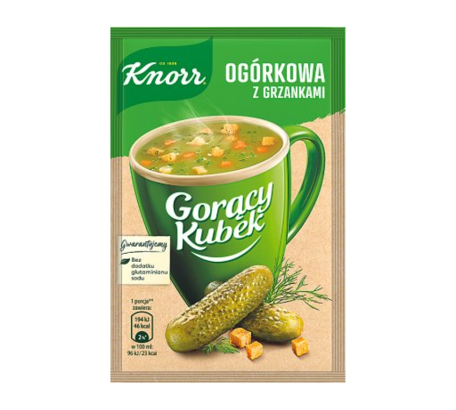 Goracy Kubek Knorr – Ogorkowa z grzankami