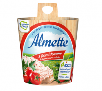 Almette – puszysty serek śmietankowy z pomidorami dojrzewajacymi w słońcu
